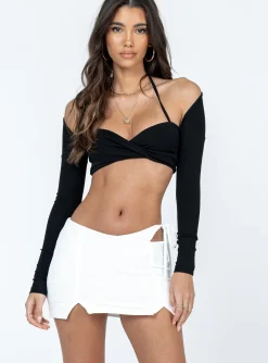 Princess Polly Miller Mini Skirt  White Outlet