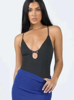 Princess Polly Millery Bodysuit  Black Cheap