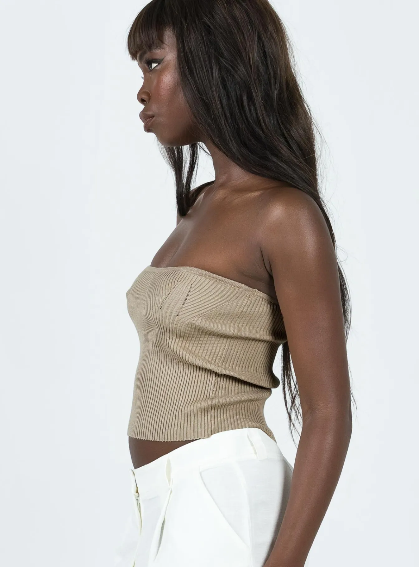 Princess Polly Milner Tube Top Beige Outlet