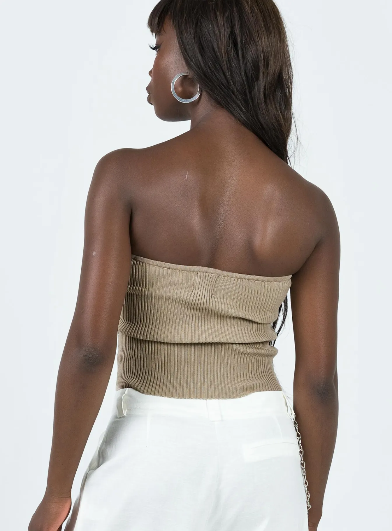 Princess Polly Milner Tube Top Beige Outlet