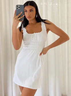 Princess Polly Mindy Mini Dress  White Sale
