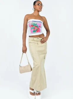 Princess Polly Minka Maxi Skirt Beige Sale