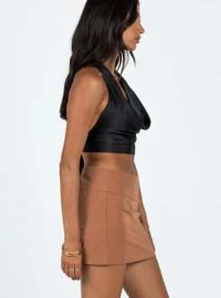 Princess Polly Minnie Micro Skirt Rust Hot