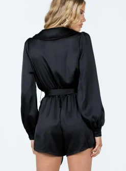 Princess Polly Mira Romper  Black New