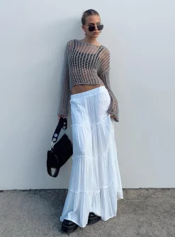 Princess Polly Miriah Maxi Skirt White Cheap