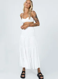 Princess Polly Miriah Maxi Skirt White Cheap