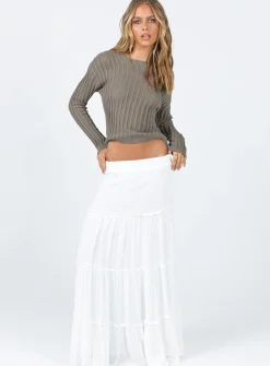 Princess Polly Miriah Maxi Skirt White Cheap