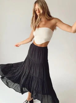 Princess Polly Miriah Maxi Skirt  Black Best Sale