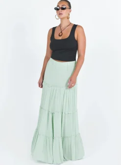 Princess Polly Miriah Maxi Skirt  Sage Hot