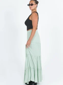Princess Polly Miriah Maxi Skirt  Sage Hot