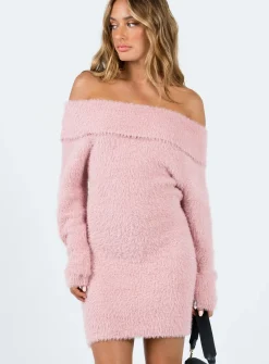 Princess Polly Mirrabrook Off The Shoulder Mini Dress  Pink Fashion