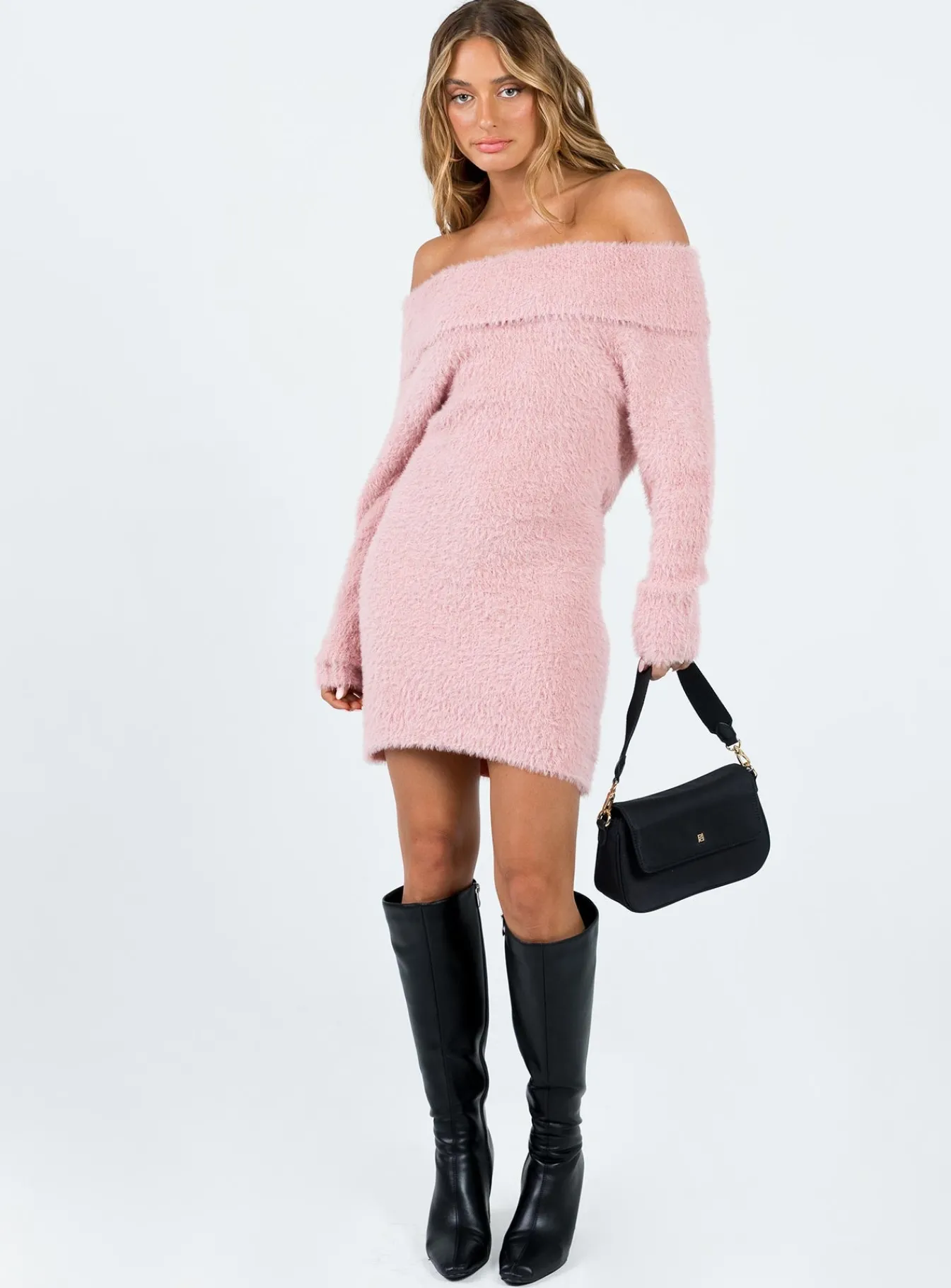 Princess Polly Mirrabrook Off The Shoulder Mini Dress Pink Fashion