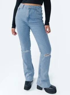 Princess Polly Mish High Rise Flare Jean  Denim Clearance