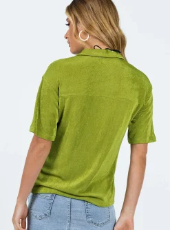 Princess Polly Misha Shirt  Green New