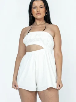 Princess Polly Mishelle Romper  White Shop
