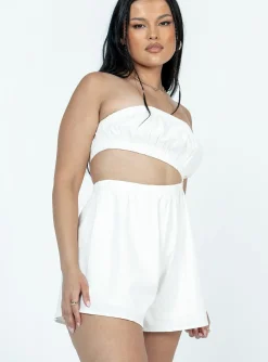 Princess Polly Mishelle Romper  White Shop