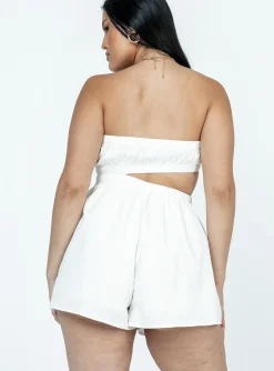 Princess Polly Mishelle Romper  White Shop
