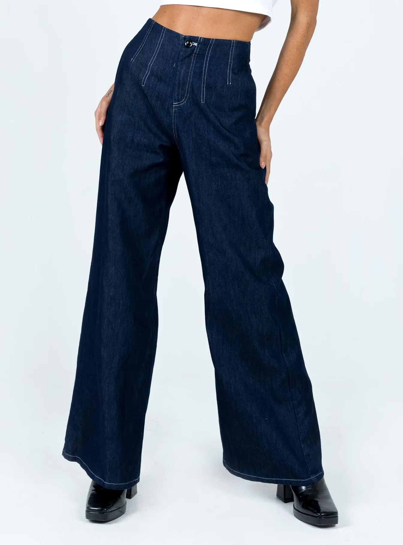 Princess Polly Misty Wide Leg Jeans Denim Online