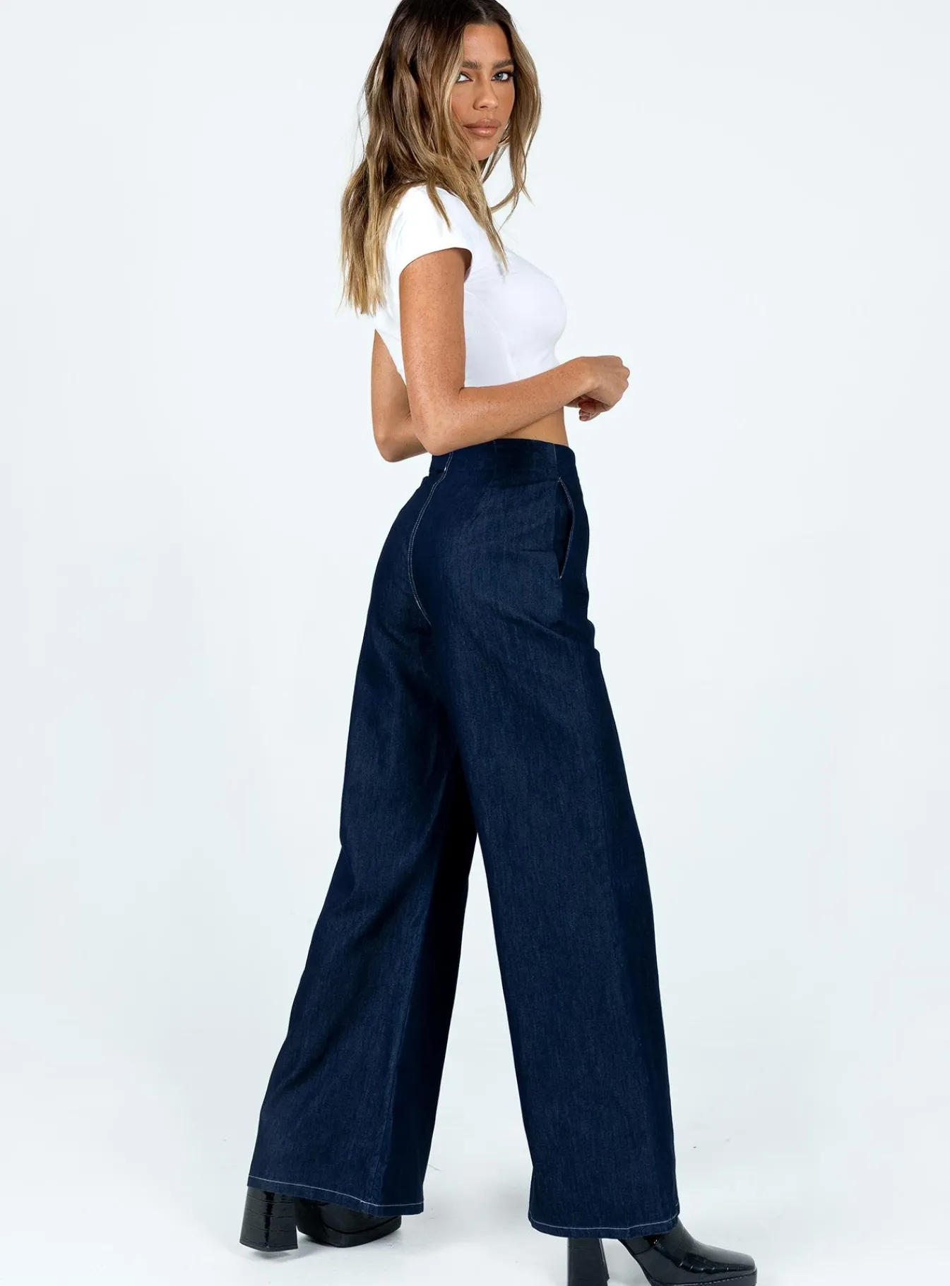 Princess Polly Misty Wide Leg Jeans Denim Online