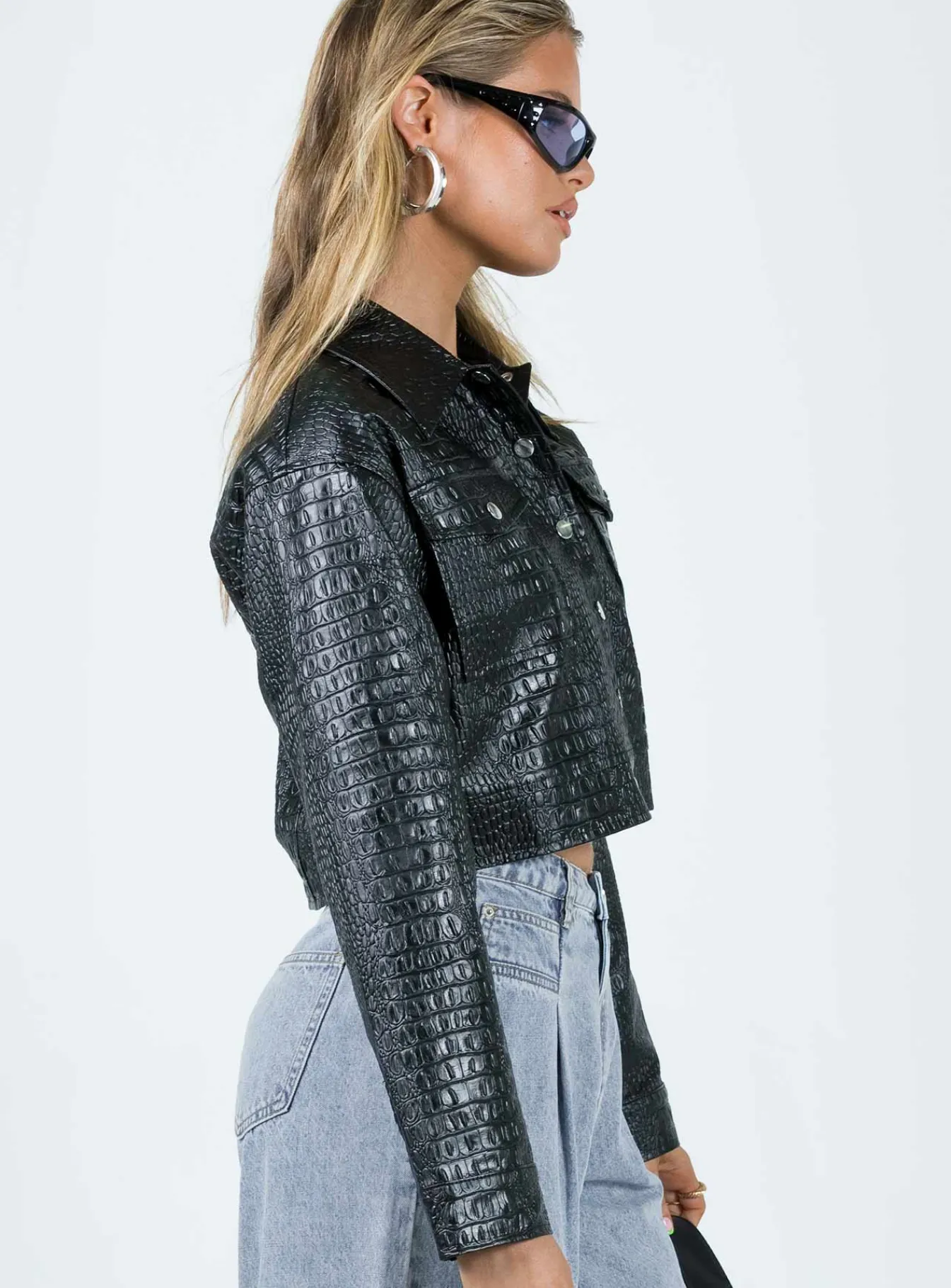 Princess Polly Mitra Faux Leather Jacket Black Best Sale