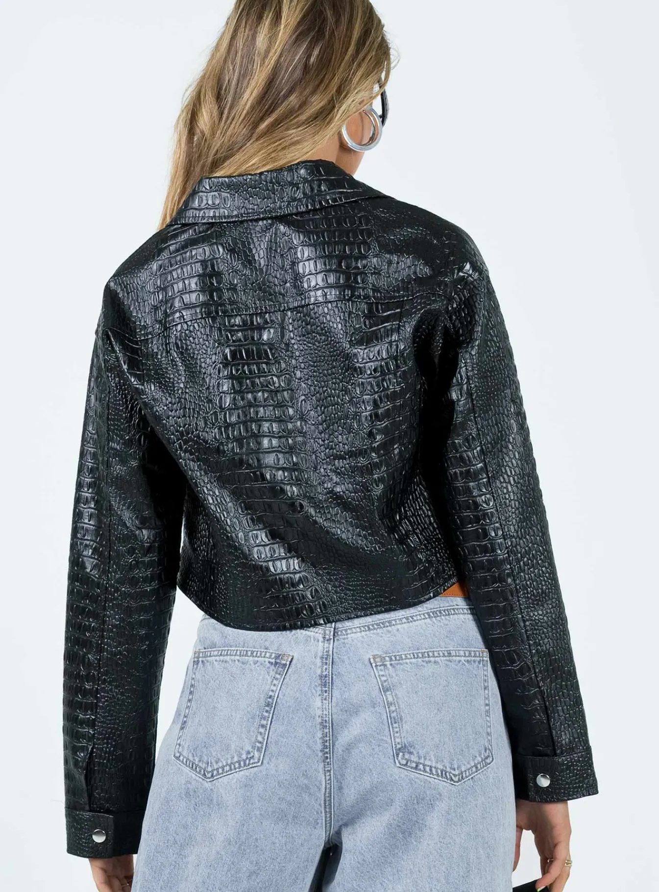 Princess Polly Mitra Faux Leather Jacket Black Best Sale