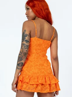 Princess Polly Molina Mini Dresstexture   Orange Cheap