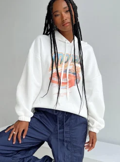 Princess Polly Monaco Racing Hoodie  White Shop