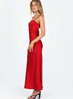 Princess Polly Moniz Maxi Dress  Red Hot