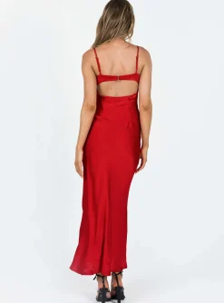 Princess Polly Moniz Maxi Dress  Red Hot