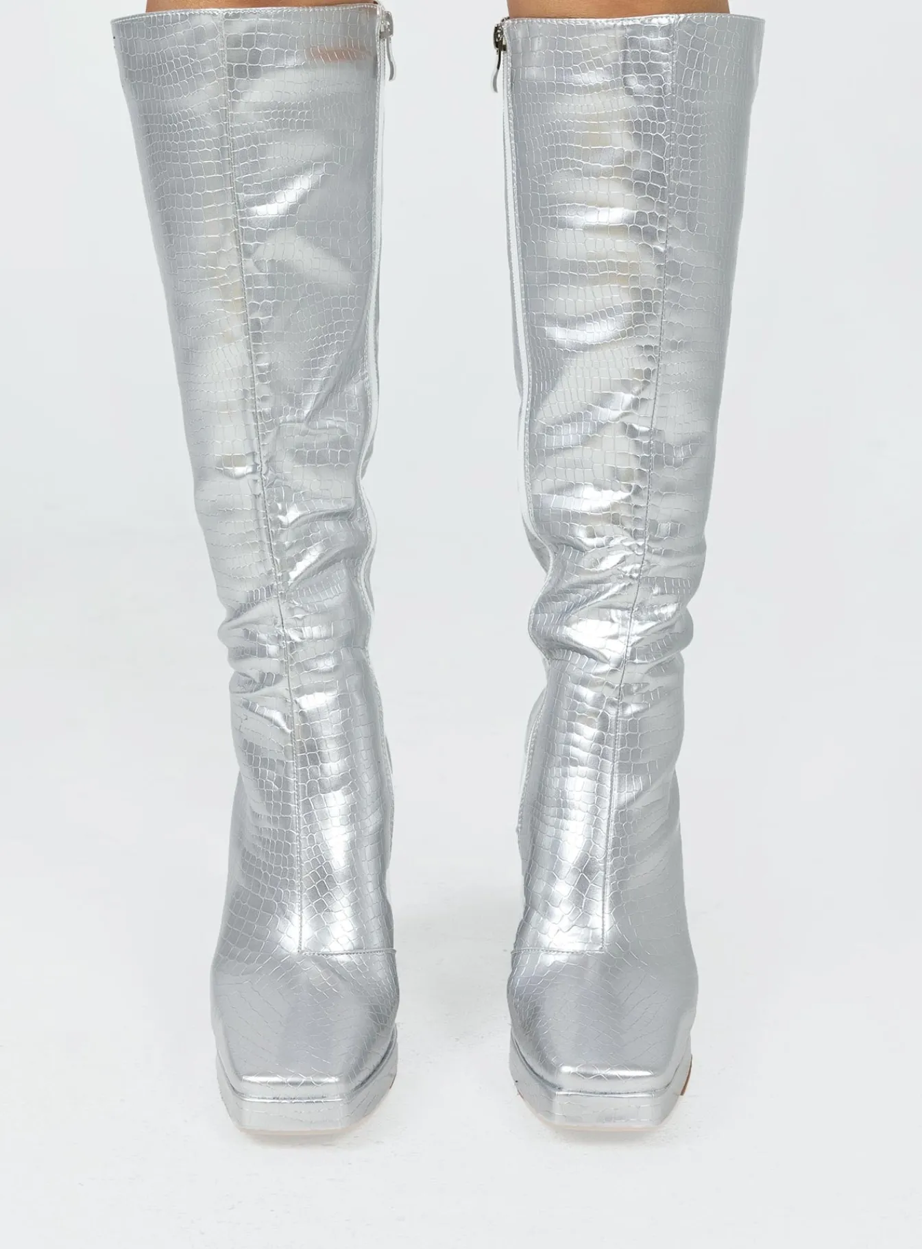 Princess Polly Montgomery Boot Silver Shop