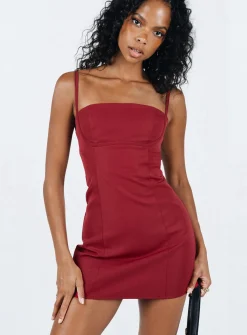 Princess Polly Monza Mini Dress  Red Sale