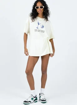 Princess Polly More Than Friends Oversized Top Off White Clearance