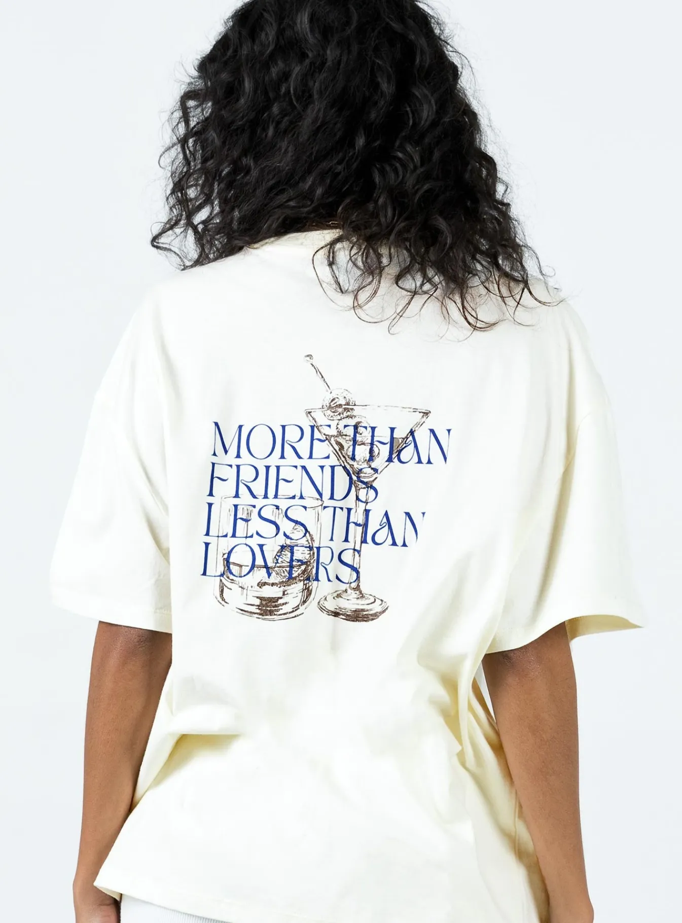 Princess Polly More Than Friends Oversized Top Off White Clearance