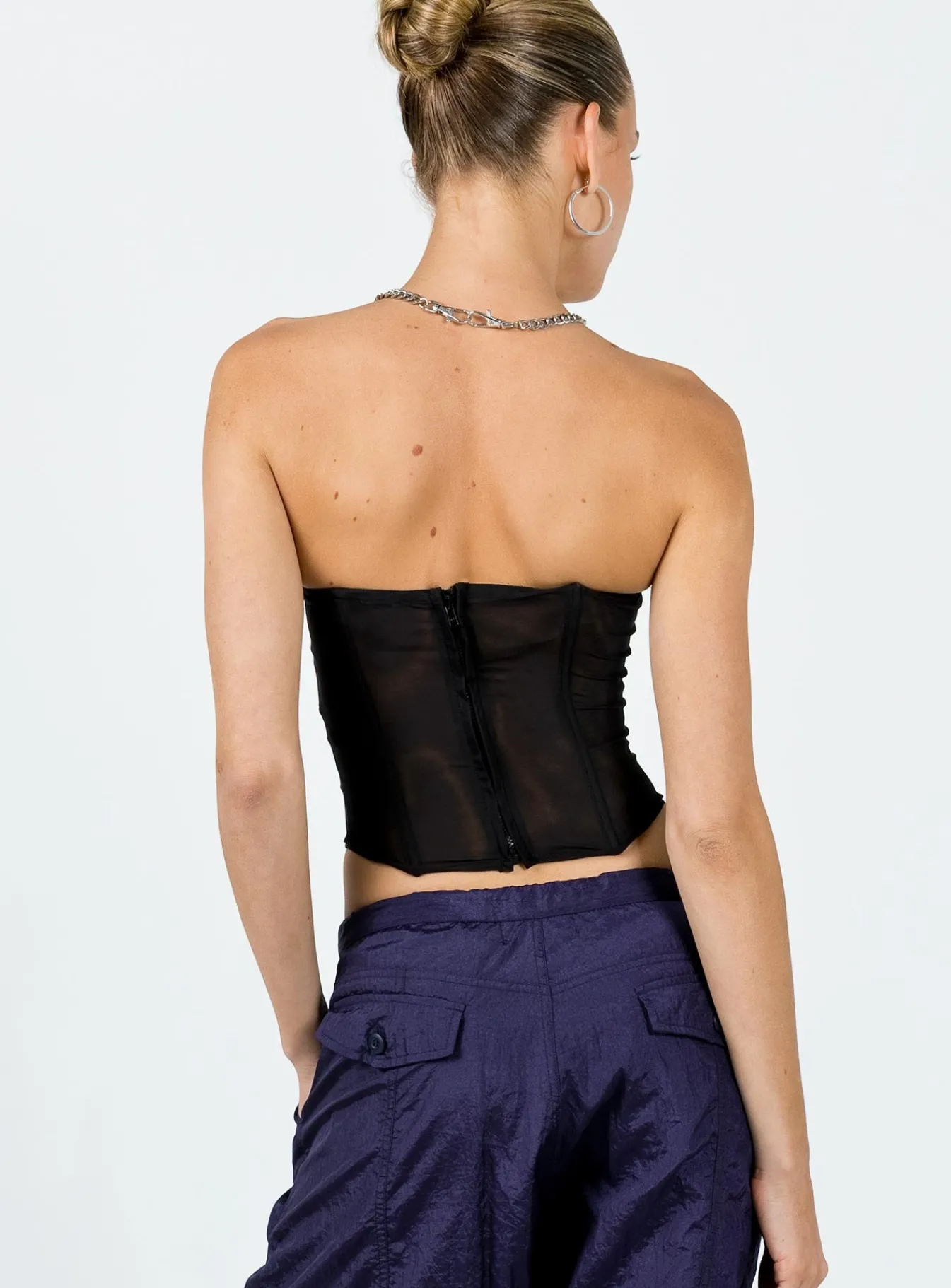 Princess Polly Morso Mesh Corset Top Black Shop