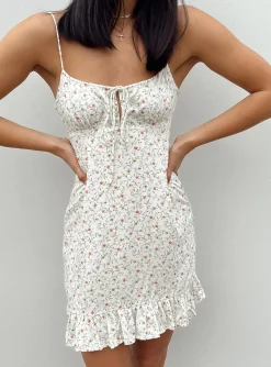 Princess Polly Motel Alaca Dress Pretty Petal Ivory   White Online