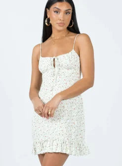 Princess Polly Motel Alaca Dress Pretty Petal Ivory   White Online