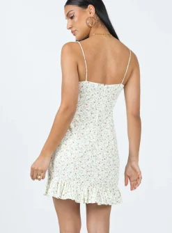 Princess Polly Motel Alaca Dress Pretty Petal Ivory White Online