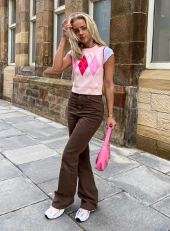 Princess Polly Motel Bootleg Jeans  Rich Brown Online