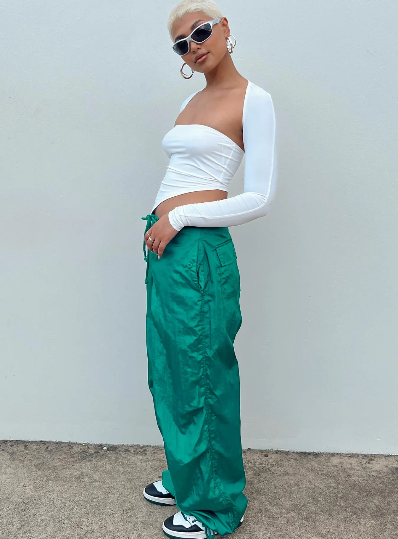 Princess Polly Motel Chute Trousers Teal Best Sale