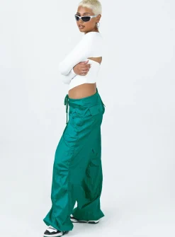 Princess Polly Motel Chute Trousers Teal Best Sale