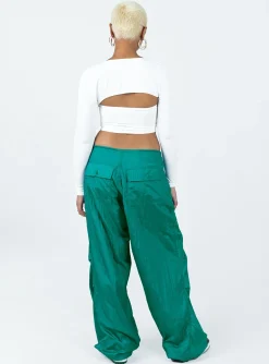 Princess Polly Motel Chute Trousers Teal Best Sale