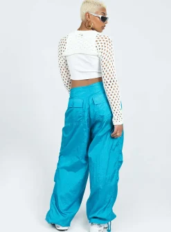 Princess Polly Motel Chute Trousers  Blue New