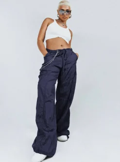 Princess Polly Motel Chute Trousers Navy Cheap
