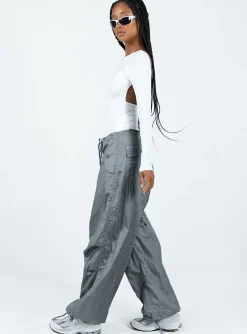 Princess Polly Motel Chute Trousers  Grey Cheap