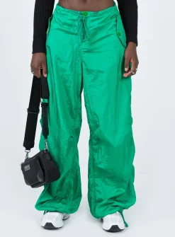 Princess Polly Motel Chute Trousers  Green Cheap