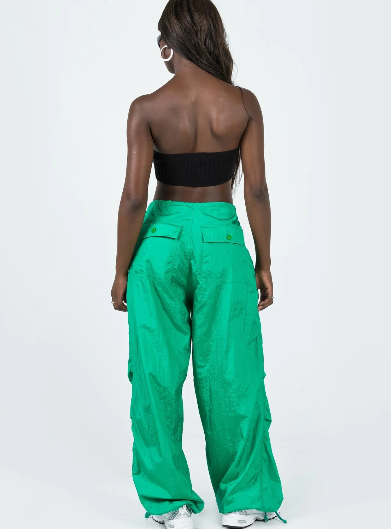 Princess Polly Motel Chute Trousers Green Cheap