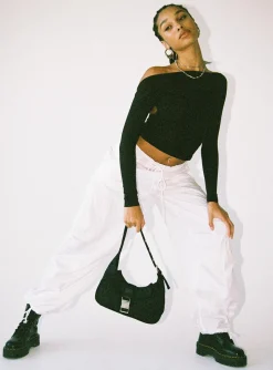 Princess Polly Motel Chute Trousers Ivory Off White Hot