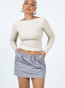 Princess Polly Motel Eichi Skirt  Silver Hot