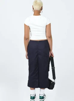 Princess Polly Motel Enore Skirt Navy Fashion