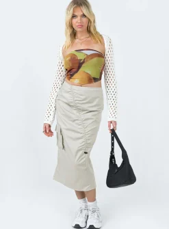 Princess Polly Motel Enore Skirt Oat Sale